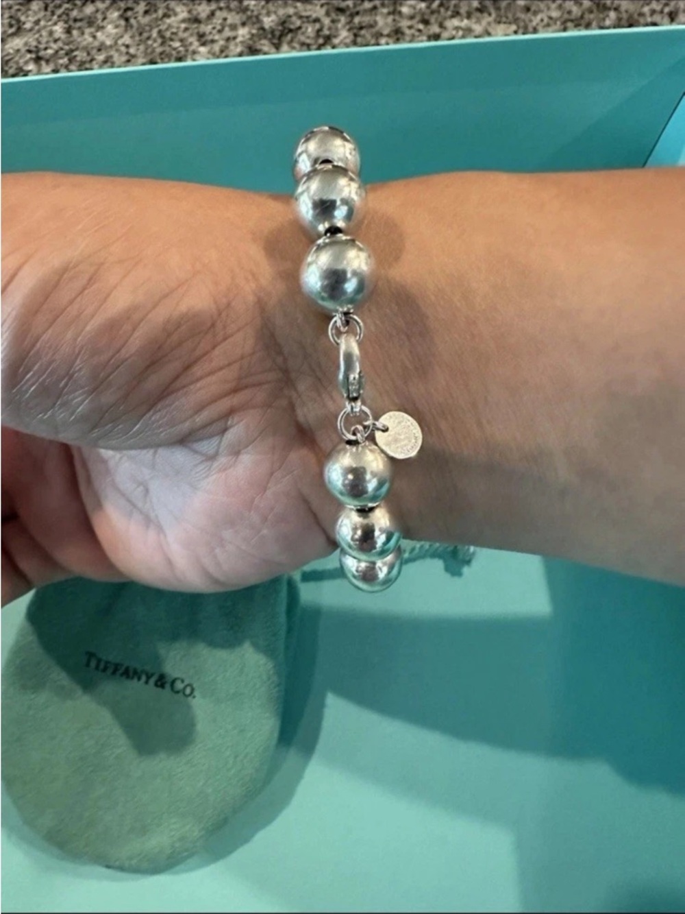 Tiffany & Co Hardwear Ball Bracelet 925 10mm w/Pouch  💯 % Auth  ✨EUC✨7.5” - Picture 5 of 8